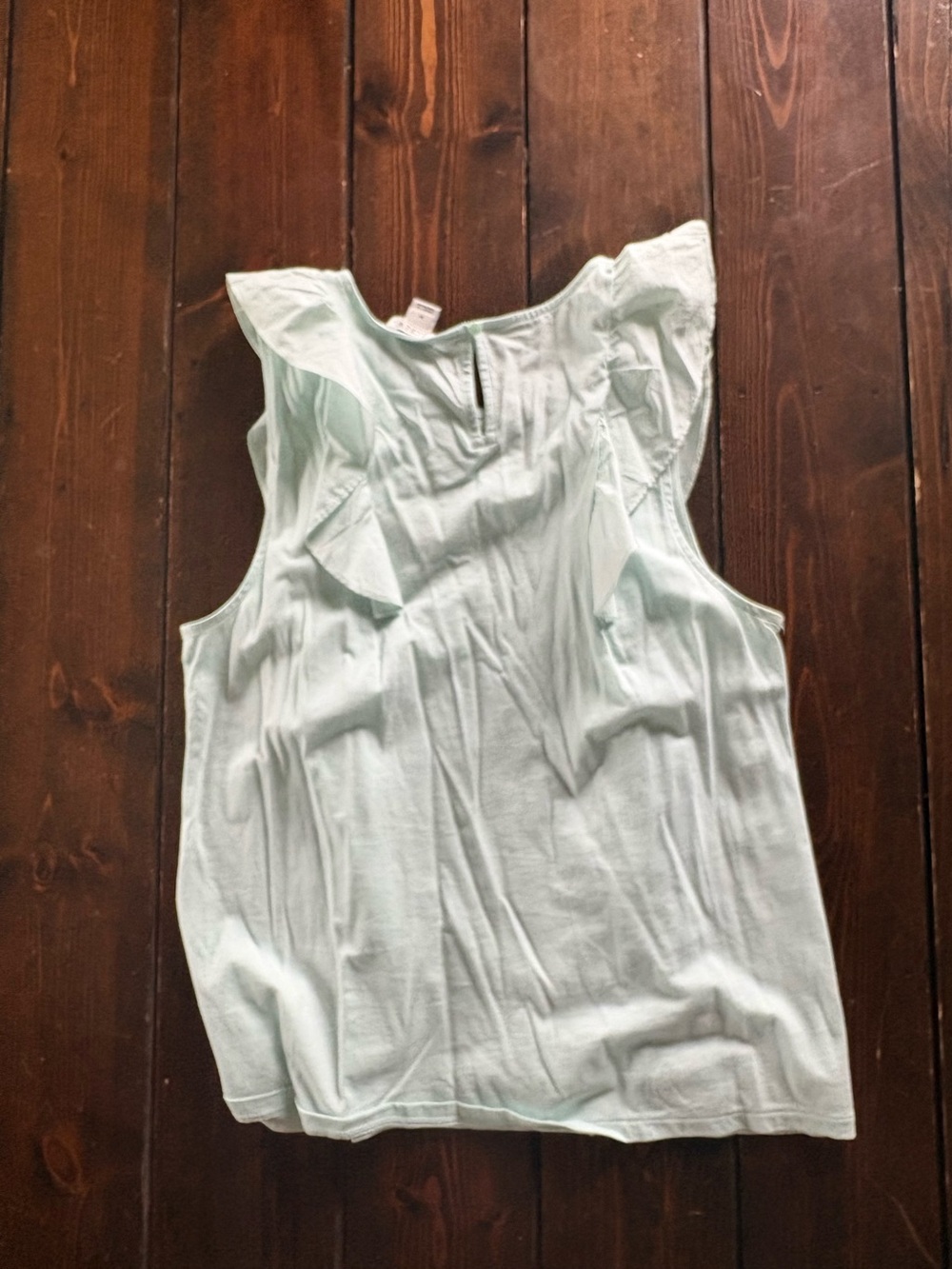J. Crew Mint Ruffle Sleeveless Tank - Picture 4 of 4